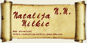 Natalija Milkić vizit kartica